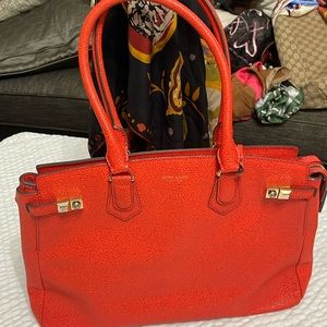 HENRI BENDEL LEATHER SATCHEL